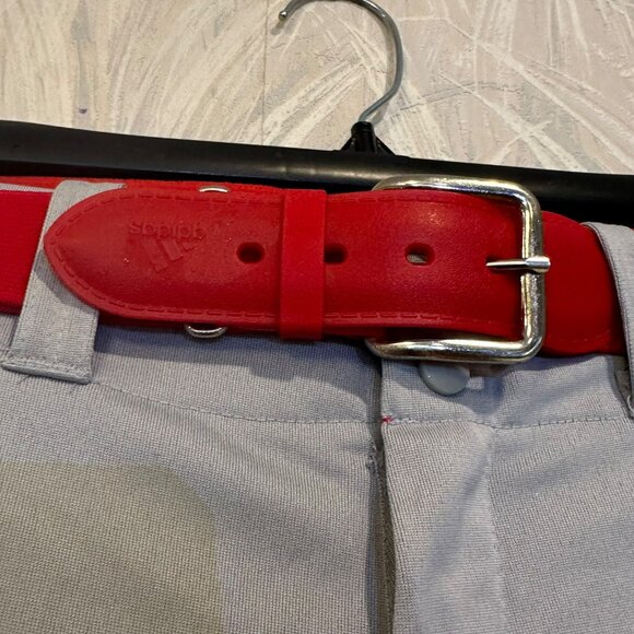 ✨Nike Size XL Big Kids Dri-fit Baseball Pants Gray With Red Belt✨ - Picture 4 of 8